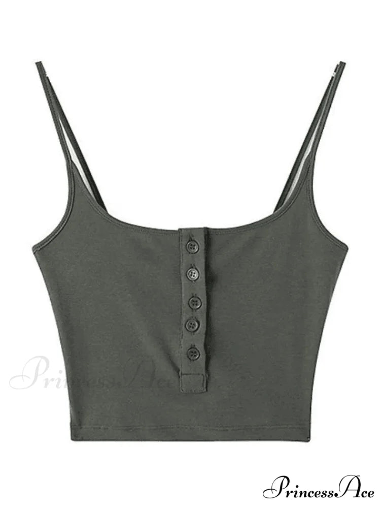 Button Front Graceful Corset Top