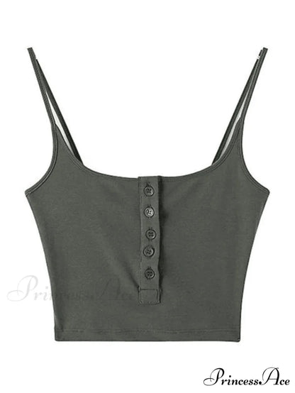 Button Front Graceful Corset Top