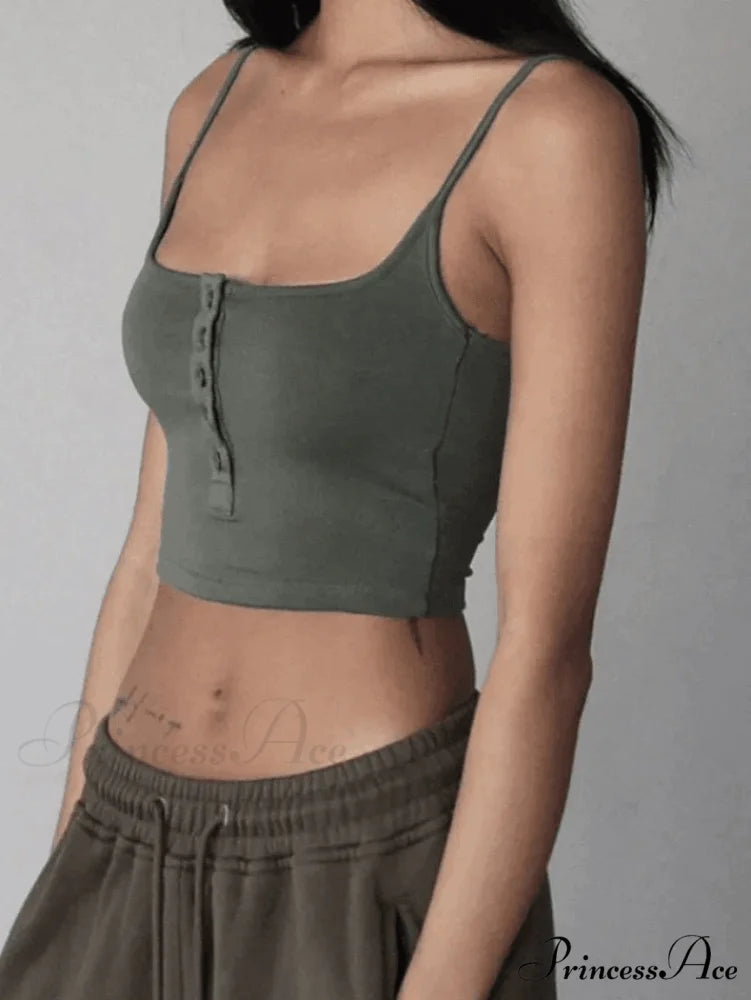 Button Front Graceful Corset Top