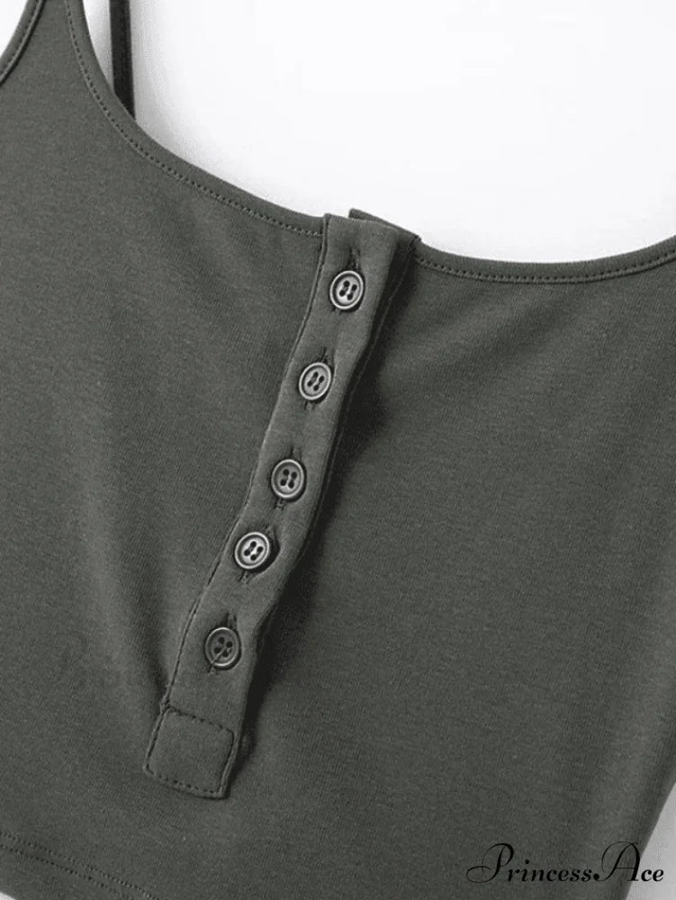Button Front Graceful Corset Top
