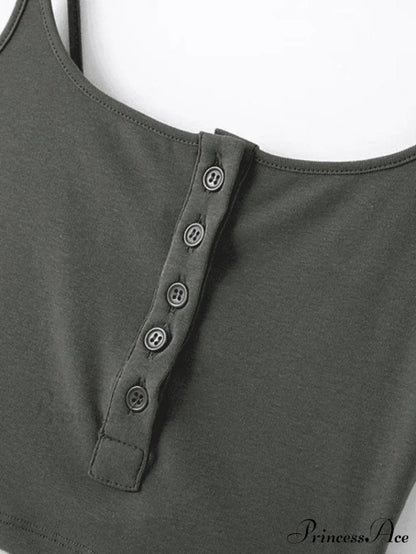 Button Front Graceful Corset Top