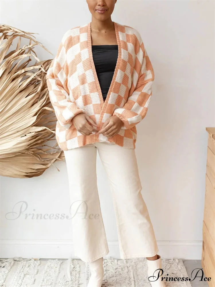 Button-Up Pullover Cardigan pink / S cardigans-241228