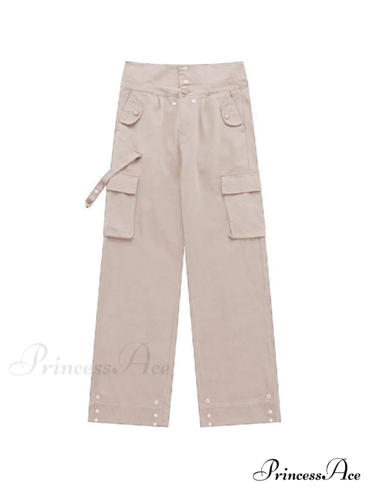 Buttoned Green Graceful Baggy Boyfriend Jeans