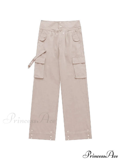 Buttoned Green Graceful Baggy Boyfriend Jeans