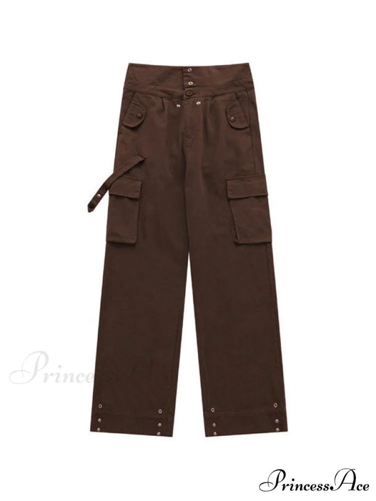 Buttoned Green Graceful Baggy Boyfriend Jeans