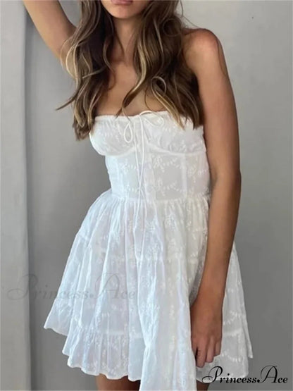 Buttoned Sleeveless Flared Mini Dress minidress-250223