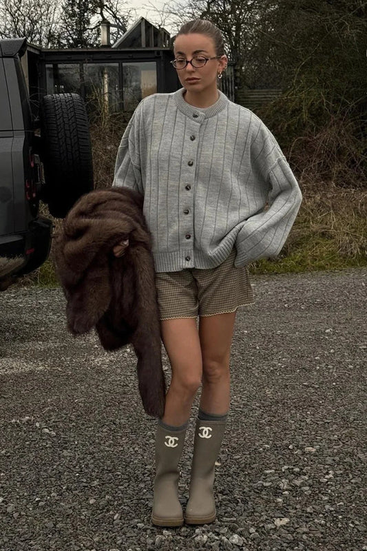 Soft Rib Relaxed Cardigan