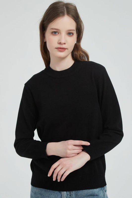 Cotton Solid Color Essential Knit Top