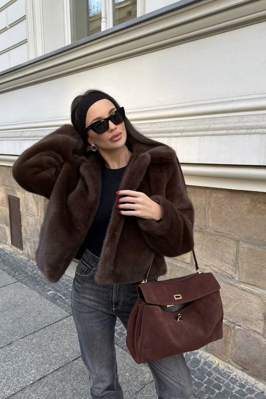 High Street Faux Fur Collar Coat