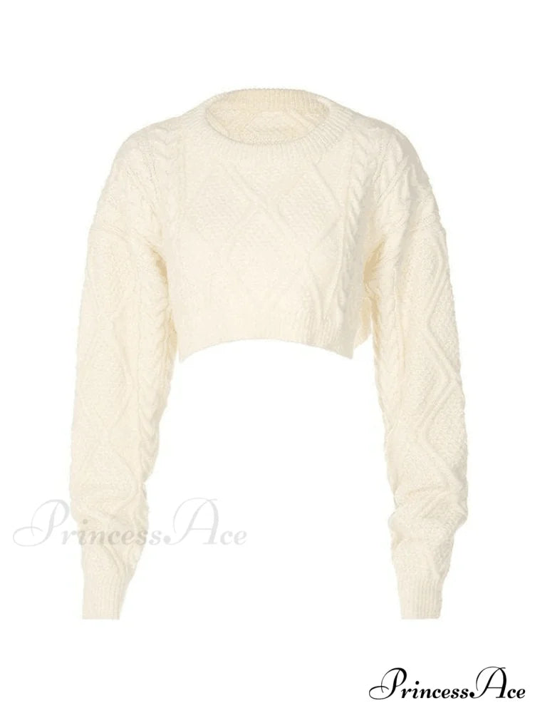 Cable Knit Graceful Crop Cami Top