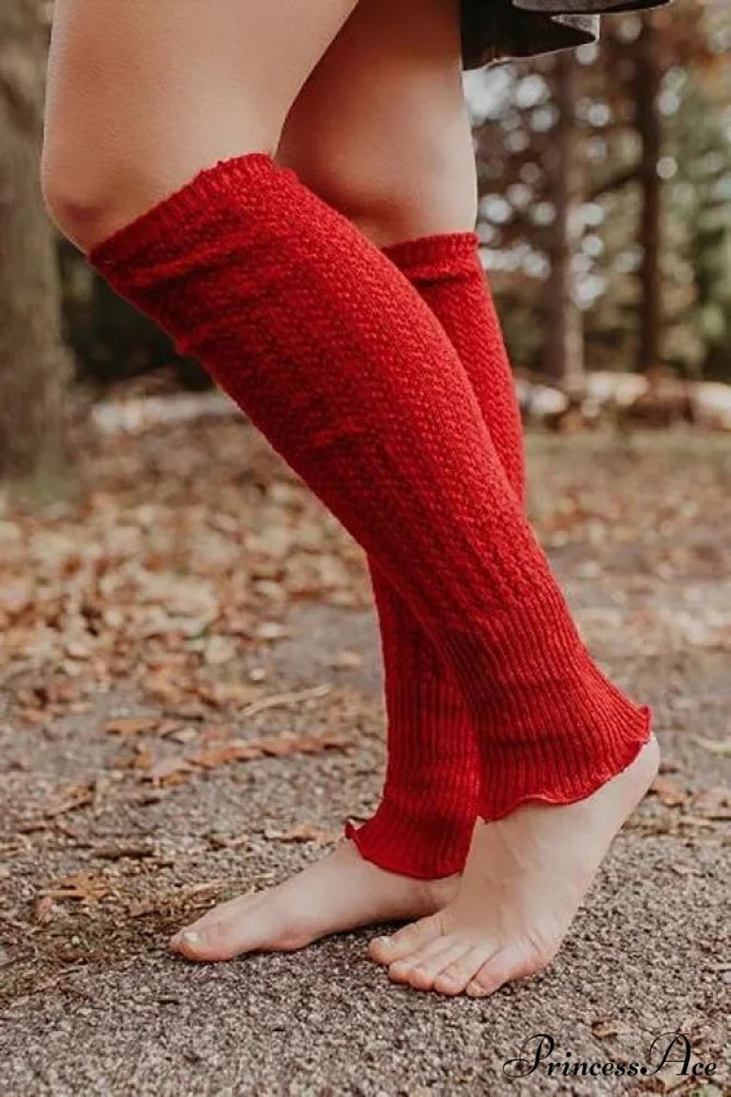 Cable Knit Graceful Jumper Sweater Red