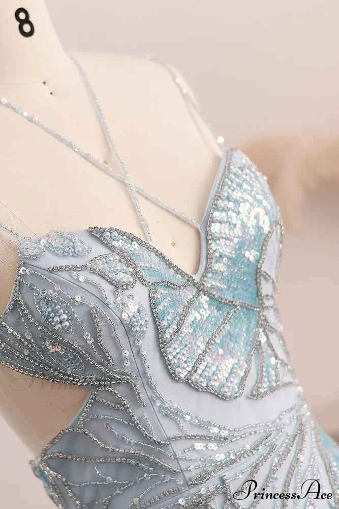 Calista Beaded Graceful Backless Maxi Dress