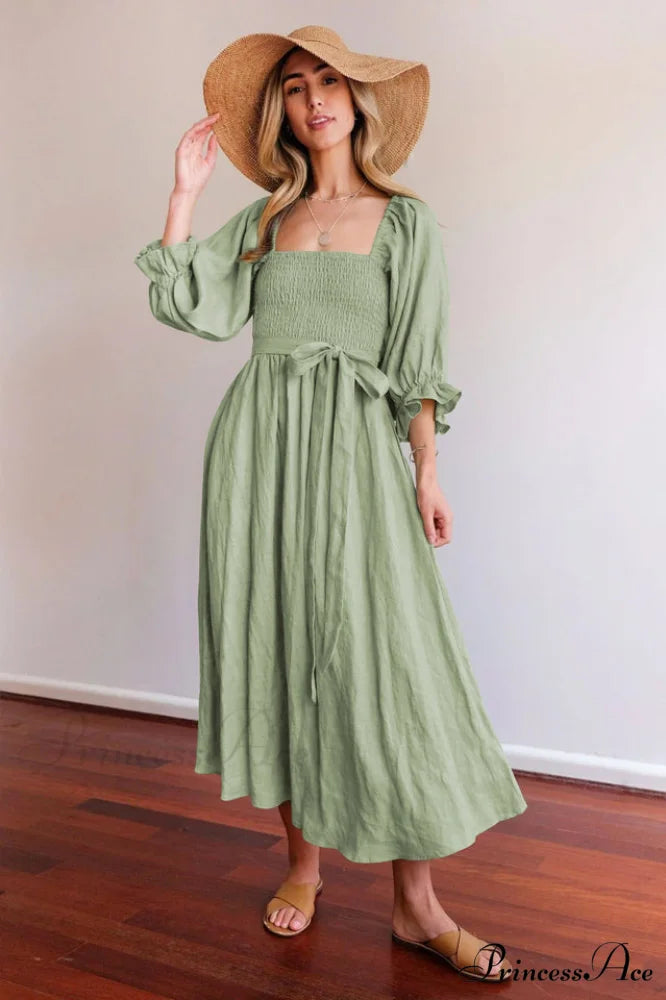 Call It Love Charming Two Way Dress S / Moss Green