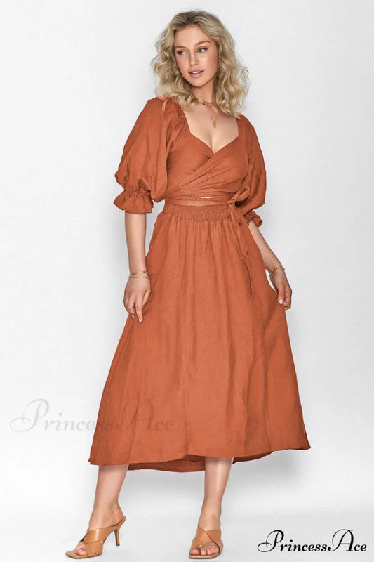 Call It Love Charming Two Way Dress S / Orange