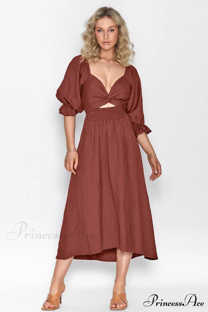 Call It Love Charming Two Way Dress S / Rust