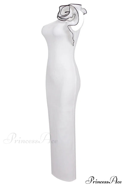 Calling a White Charming Party Maxi Dress