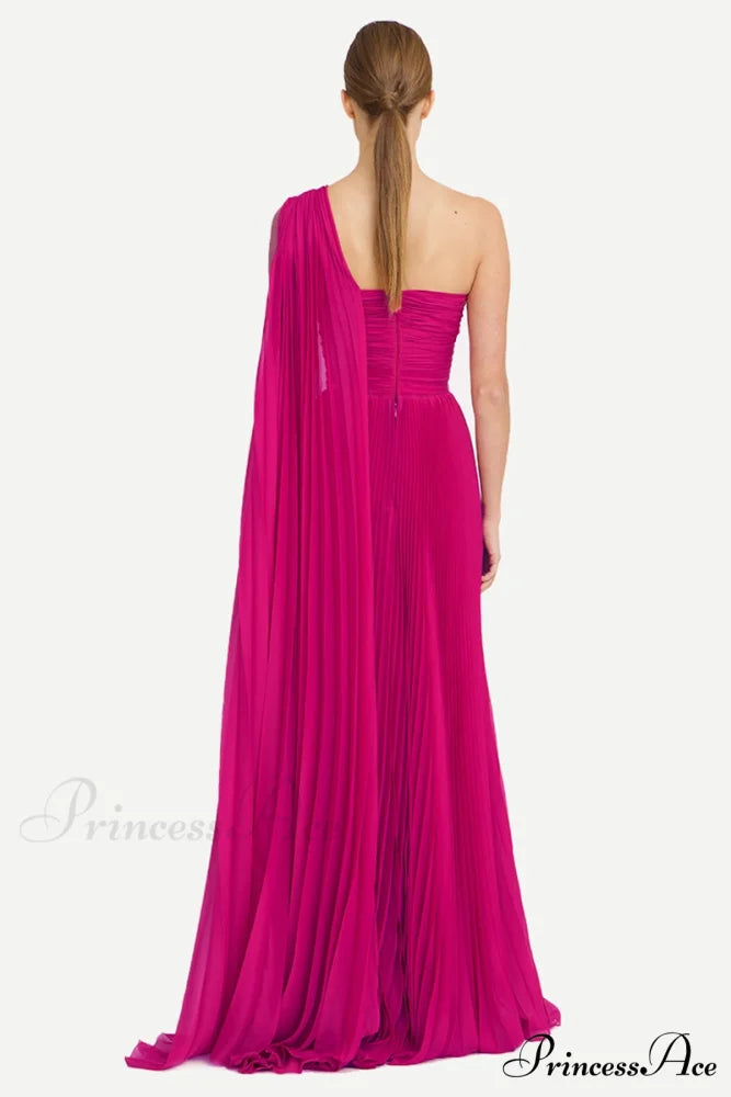 Calliope One-Shoulder Graceful Maxi Dress