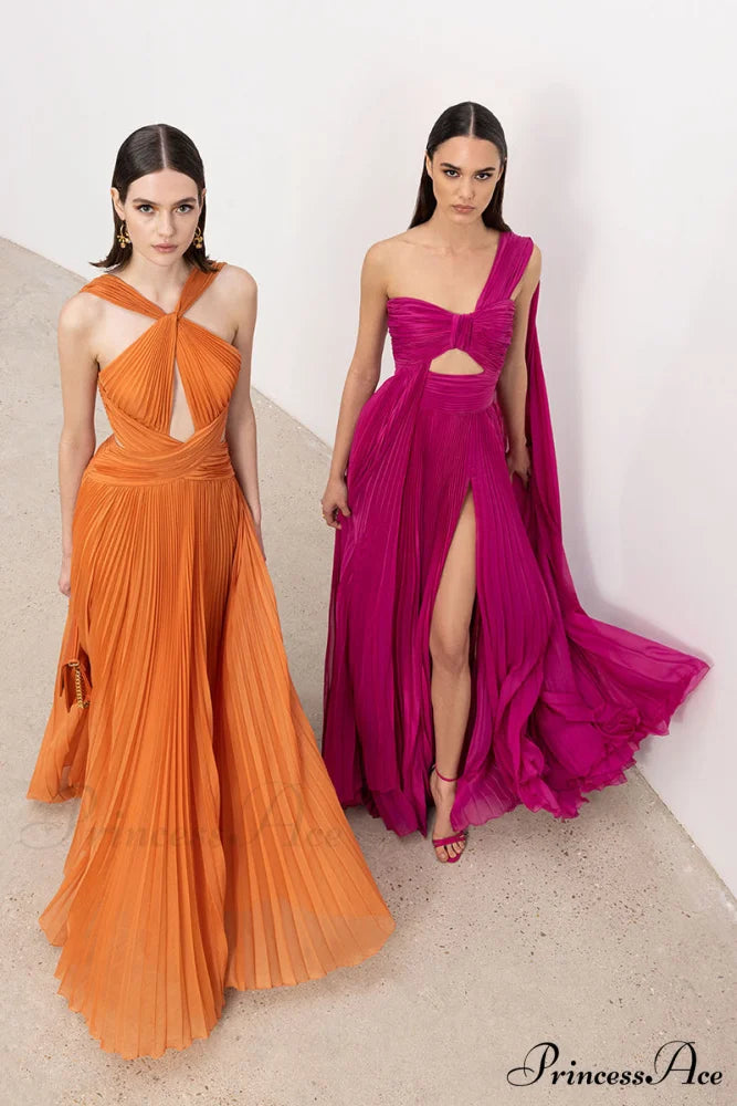 Calliope One-Shoulder Graceful Maxi Dress