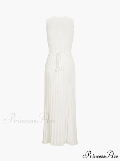 Camille Knit Graceful Pleat Maxi Dress