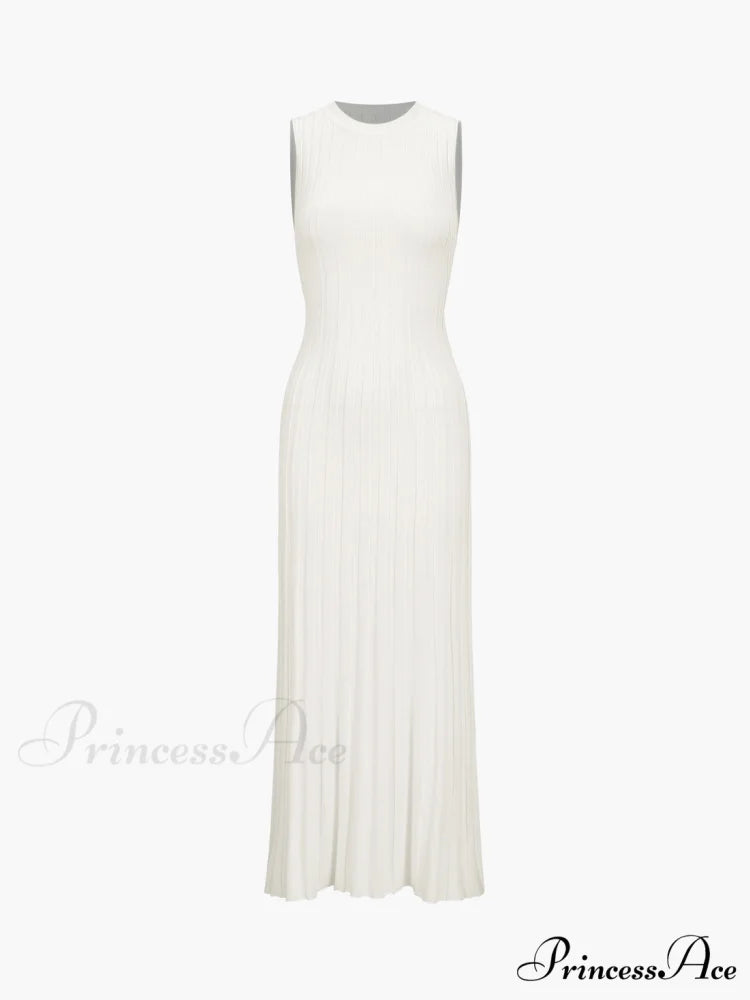 Camille Knit Graceful Pleat Maxi Dress