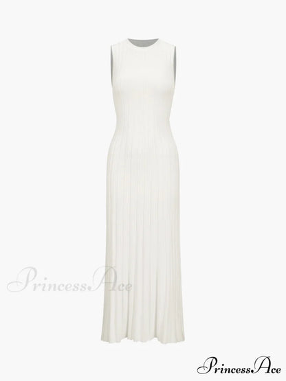 Camille Knit Graceful Pleat Maxi Dress