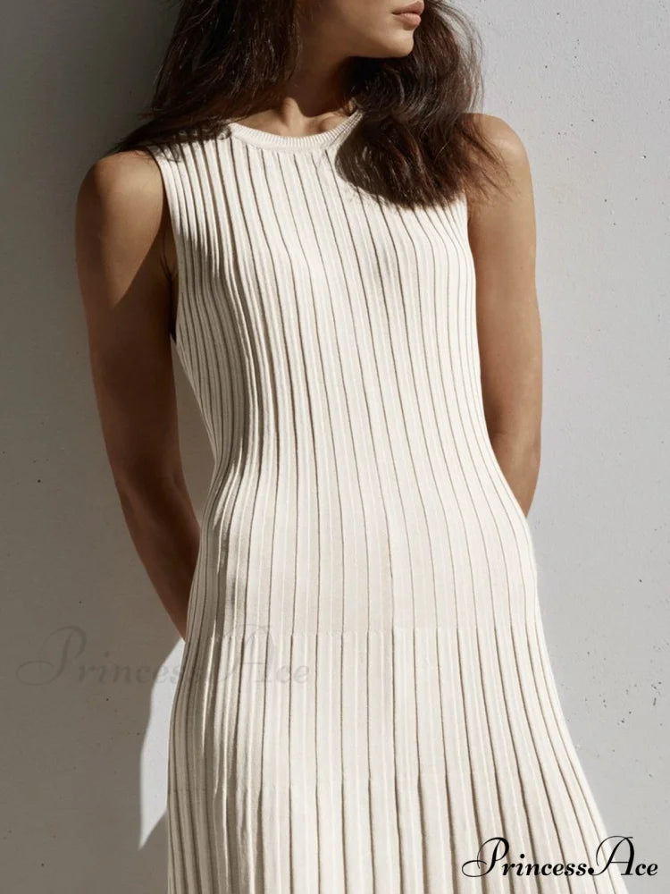 Camille Knit Graceful Pleat Maxi Dress