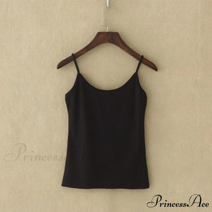 Camisole Spaghetti Strap Top Black / M