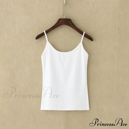 Camisole Spaghetti Strap Top White / M