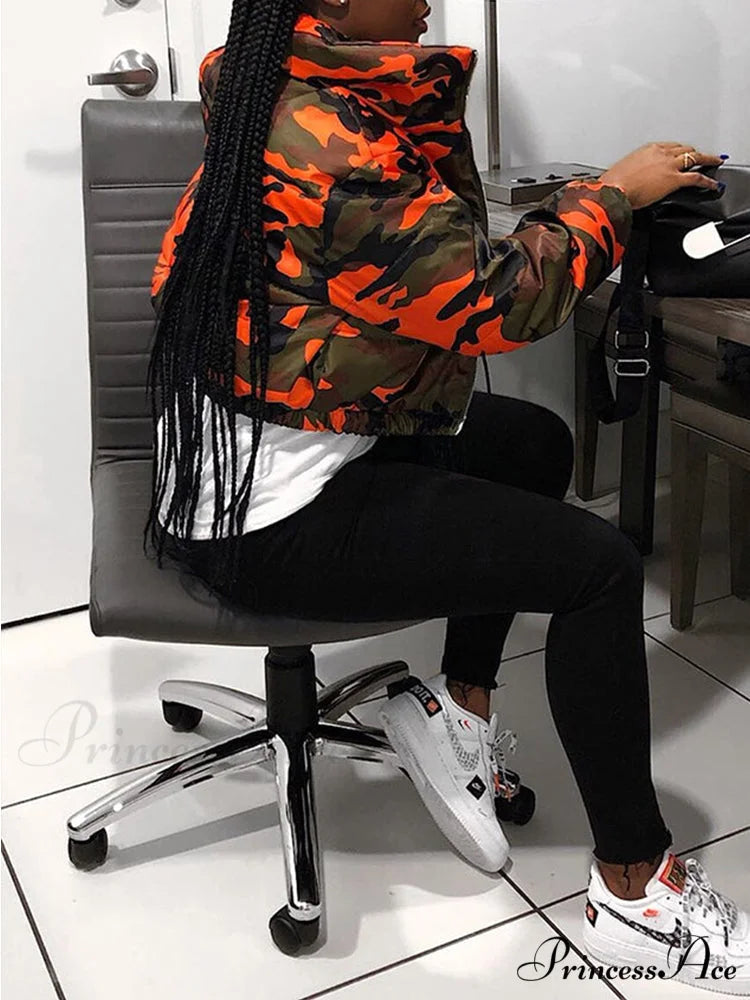 Camo Side Graceful Slit Bandage Skirt