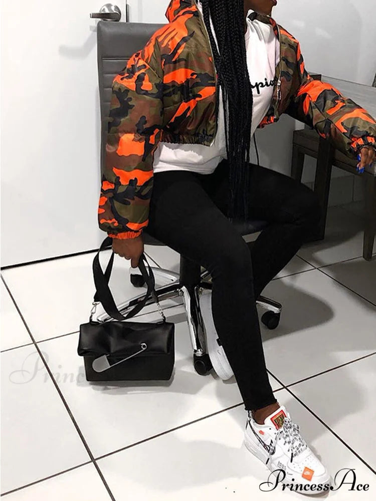 Camo Side Graceful Slit Bandage Skirt