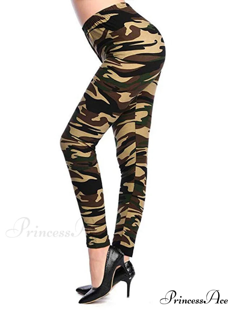 Camouflage Graffiti Style Slim Stretch Trouser Camouflage 10 / S