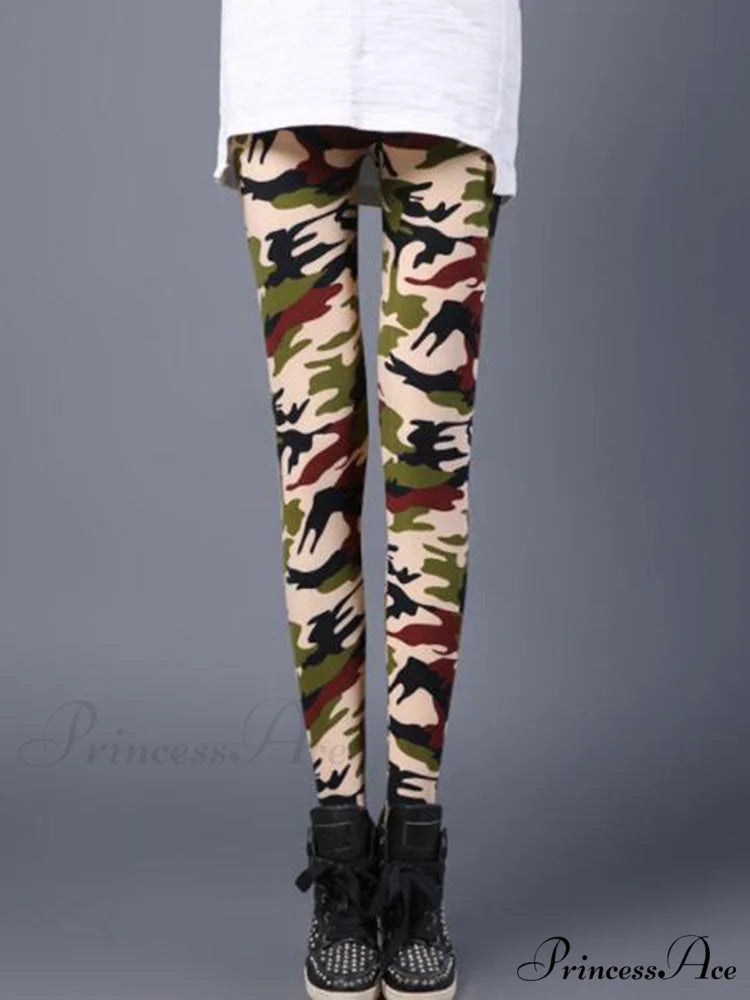 Camouflage Graffiti Style Slim Stretch Trouser Camouflage 8 / S