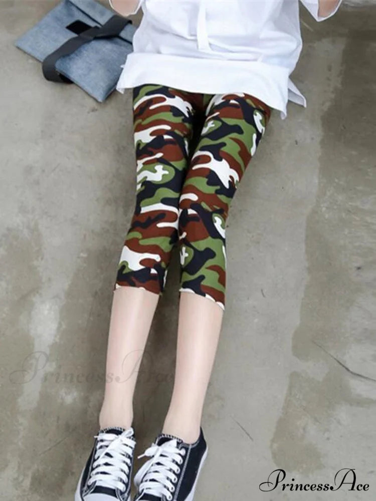 Camouflage Leggings Fitness Capris Pants
