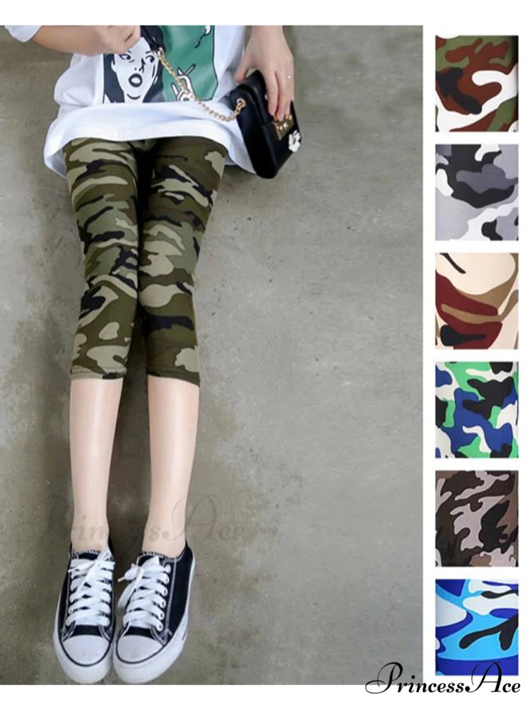 Camouflage Leggings Fitness Capris Pants