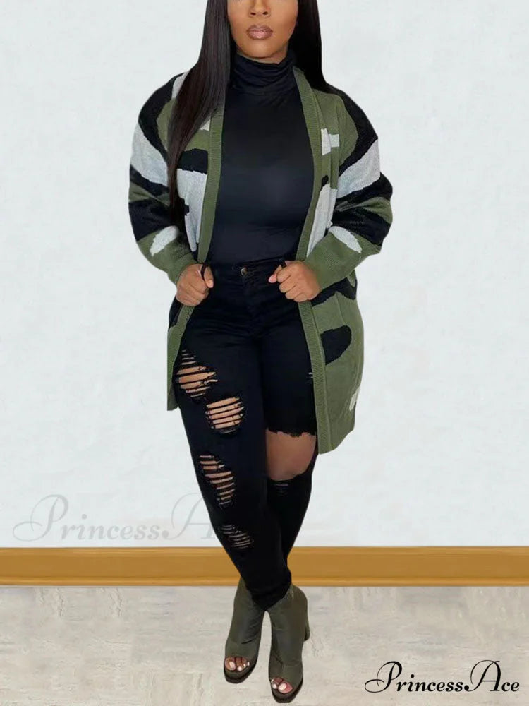 Camouflage Print Graceful Seamless Active Pants