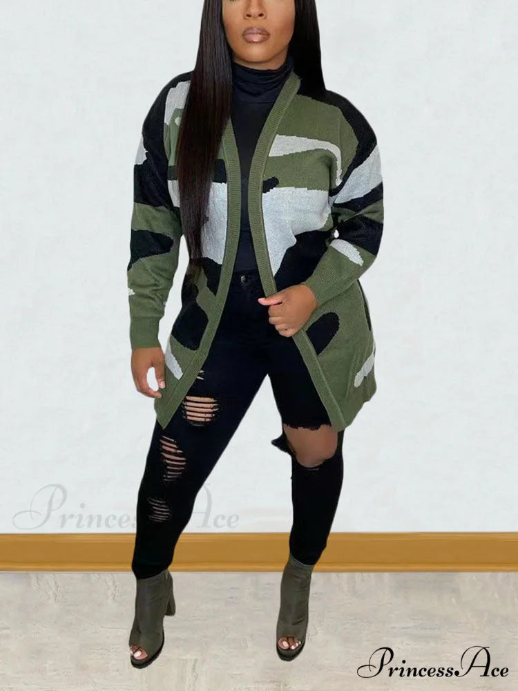 Camouflage Print Graceful Seamless Active Pants