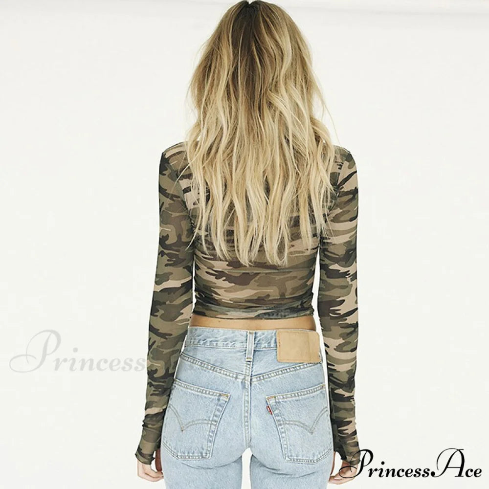 Camouflage Print T-shirt