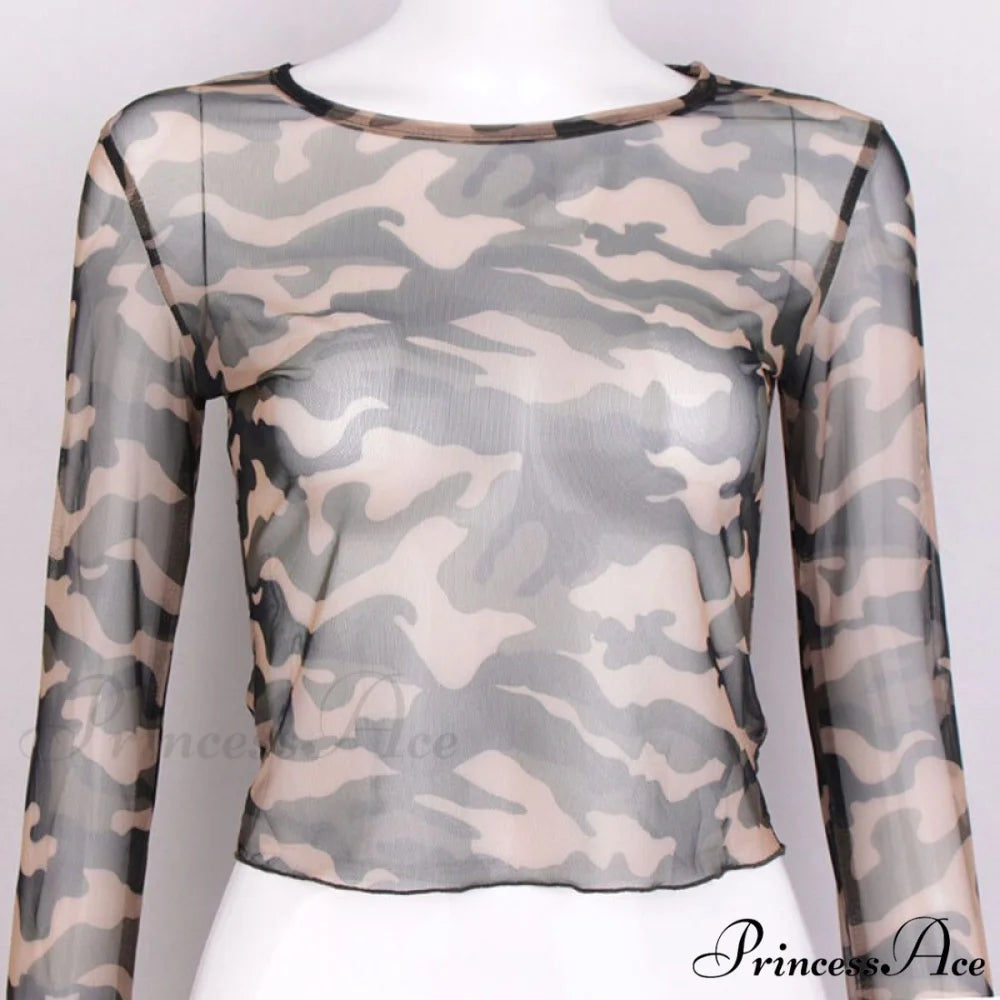 Camouflage Print T-shirt