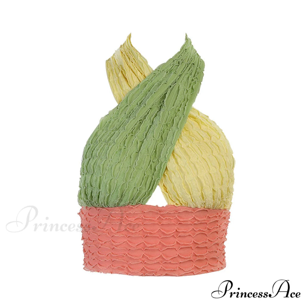 Candy Color Graceful Pleated Skirt L / Multicolor