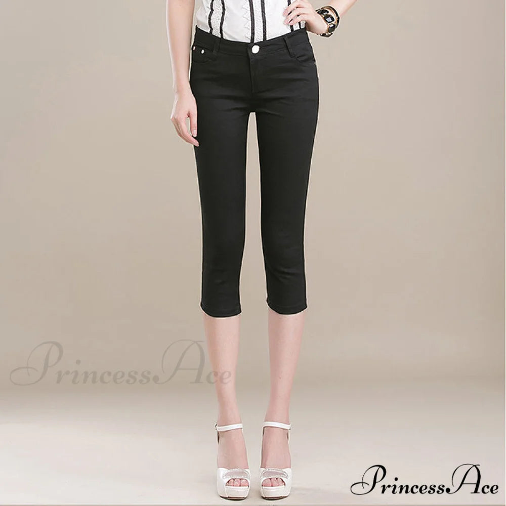 Candy Pantalon Female Capris Pants Black / 26
