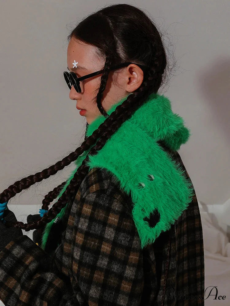 Canine Jacquard Knitted Winter Scarf Green / One Size scarf-241228