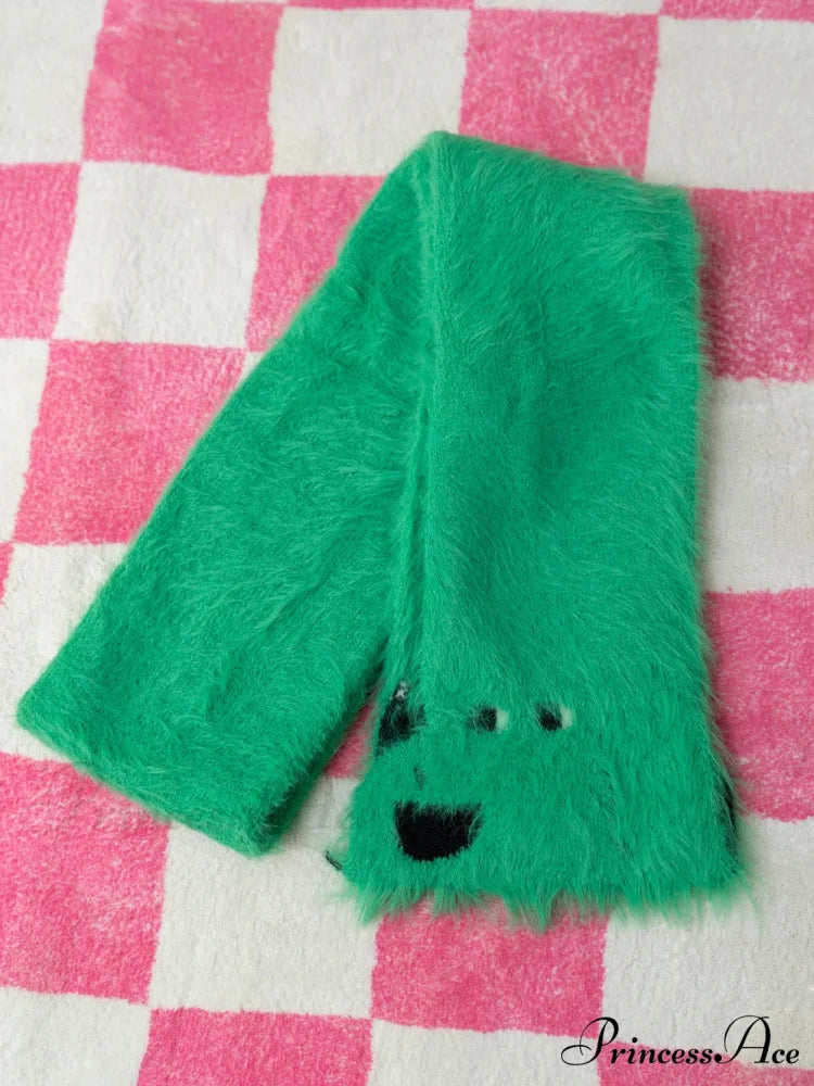 Canine Jacquard Knitted Winter Scarf Green / One Size scarf-241228