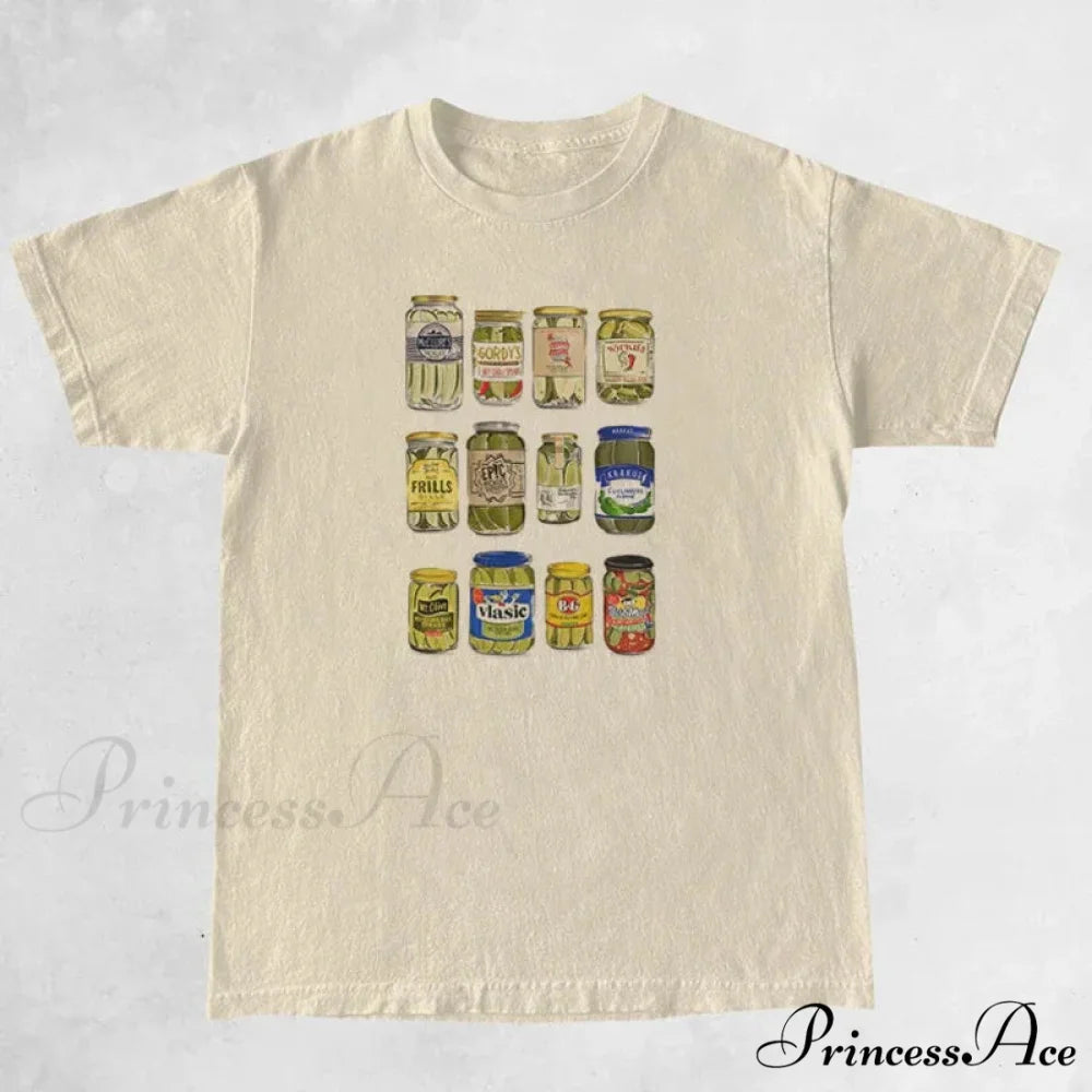 Canned Elegant Pickles T-Shirt Khaki / S