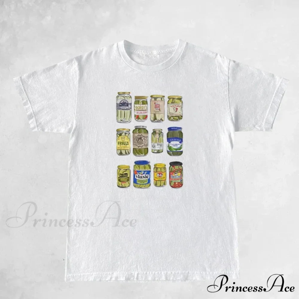 Canned Elegant Pickles T-Shirt WHITE / S