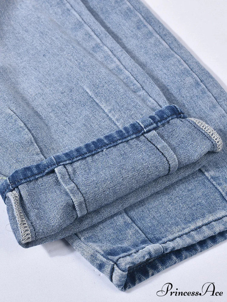 Cap Sleeve Seamed Detail Contrast Classic Trim Ribbed Crop Top - Blue