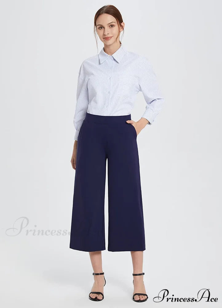 Capri Pants for Women Casual Pull On Yoga Dress Capris