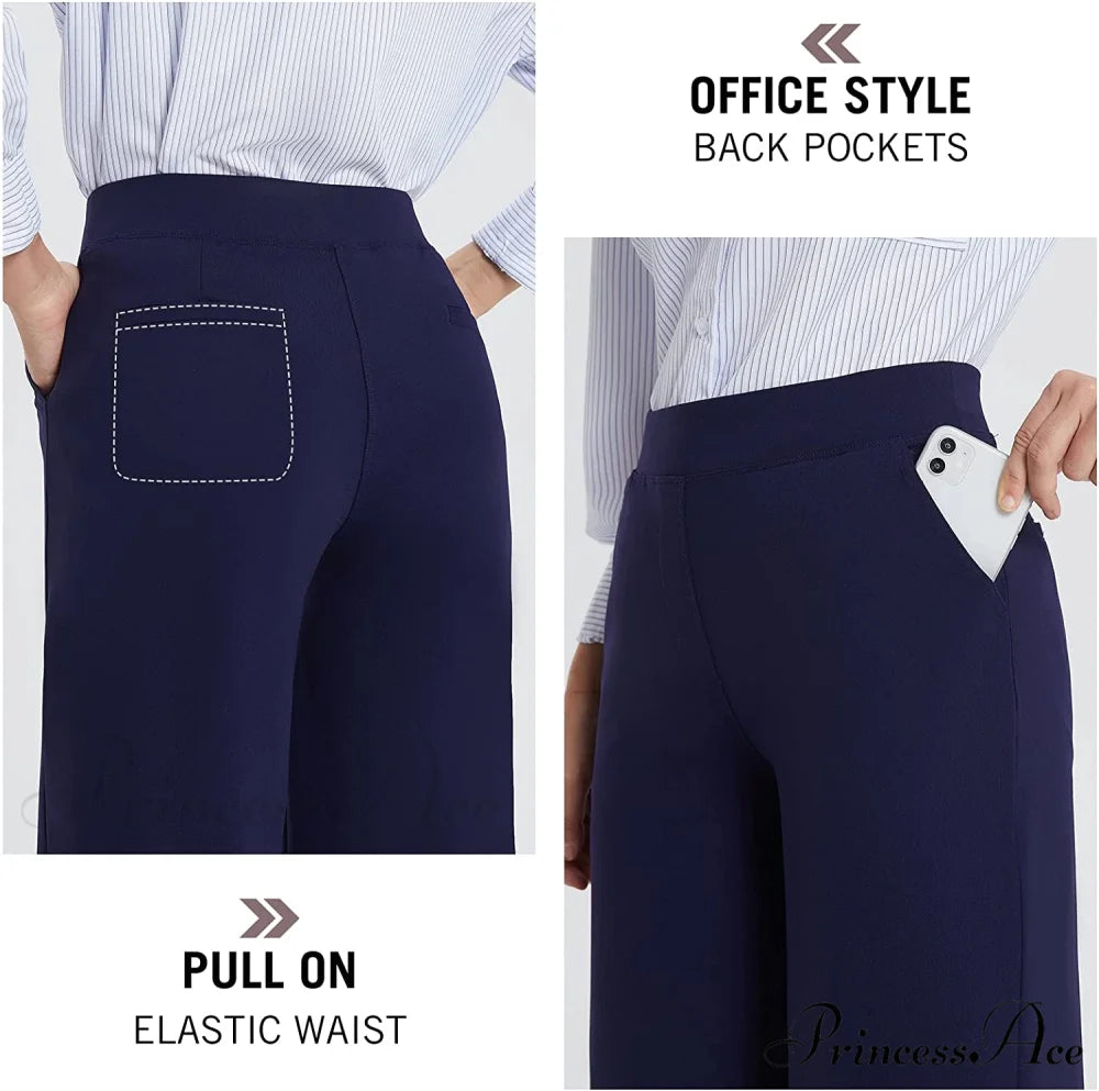 Capri Pants for Women Casual Pull On Yoga Dress Capris