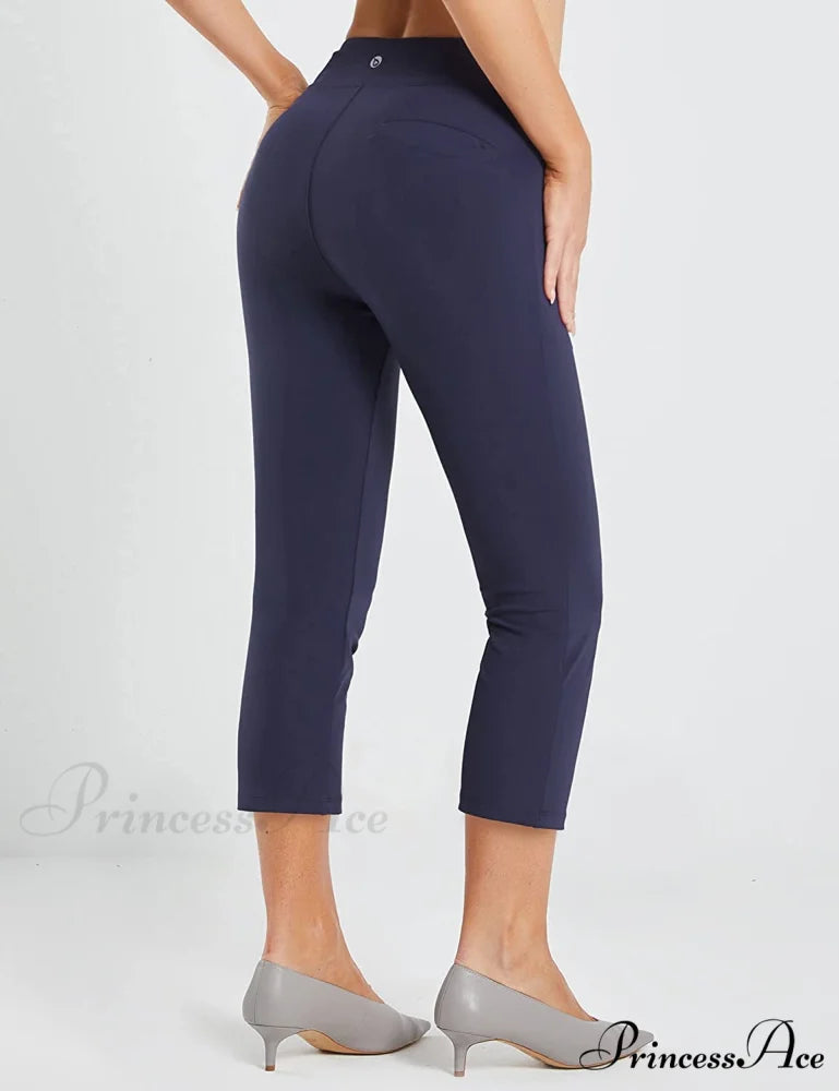 Capri Pants for Women Casual Pull On Yoga Dress Capris