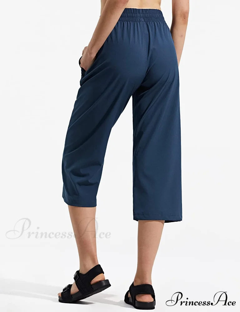 Capri Pants Wide Leg Lightweight Quick Dry Comfy Lounge Sweatpants