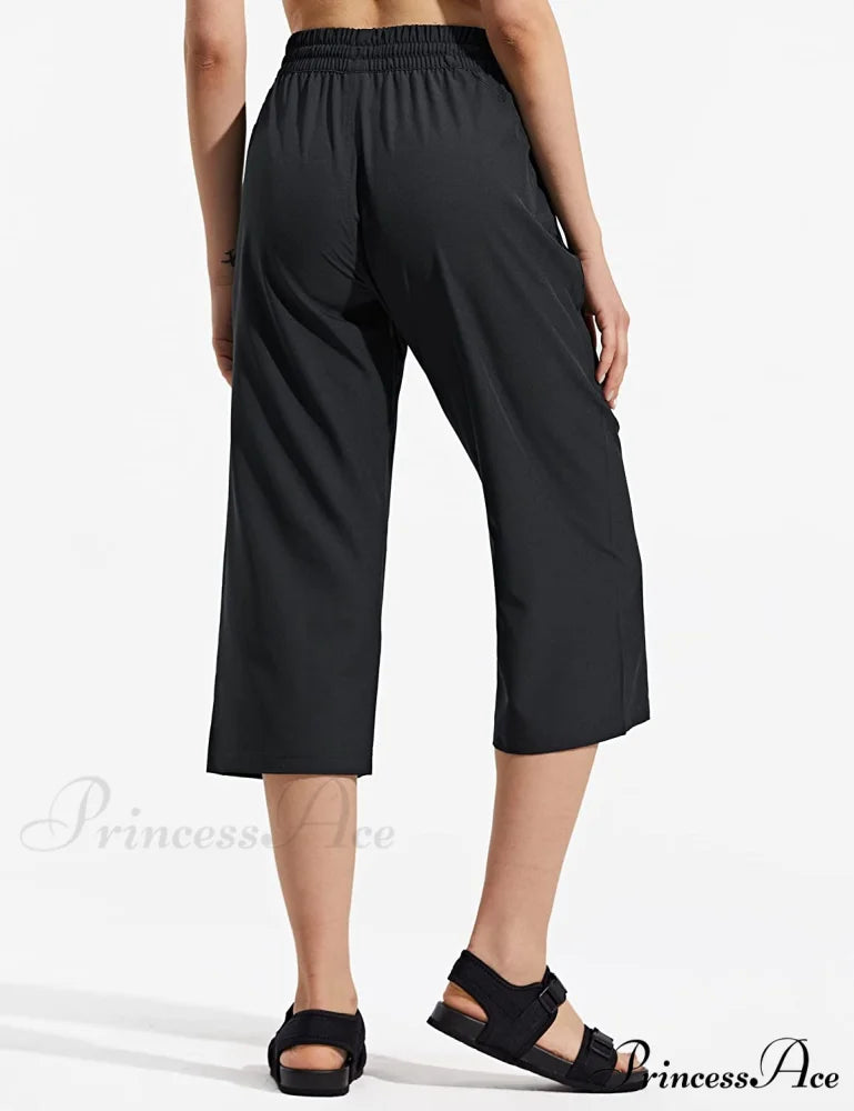 Capri Pants Wide Leg Lightweight Quick Dry Comfy Lounge Sweatpants